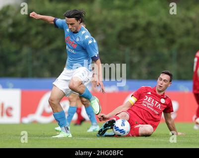 LaPresse 18 luglio 2021 Dimaro Folgarida, Italia Summer friendly match SSC Napoli vs bassa Anaunia nella foto: Eljif Elmas (SSC Napoli) Foto Stock