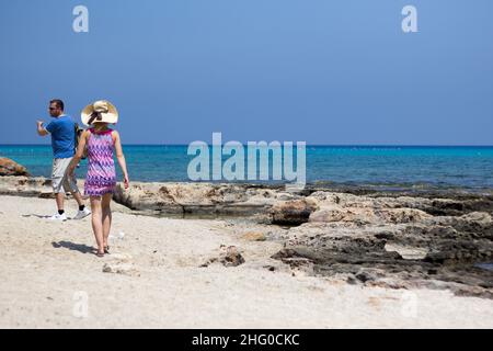 Rodi, Grecia - 08 07 2015: Rodi e le sue splendide spiagge Foto Stock