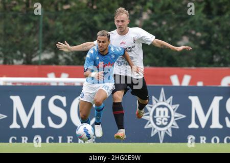 LaPresse Luglio 24, 2021 Dimaro Folgarida, Italy Summer friendly match SSC Napoli vs Pro Vercelli nella foto: Ounas Foto Stock