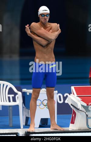 Gian Mattia D'Alberto / LaPresse 25 luglio 2021 Tokyo Tokyo 2020 Giochi Olimpici Nuoto nella foto: Foto Stock