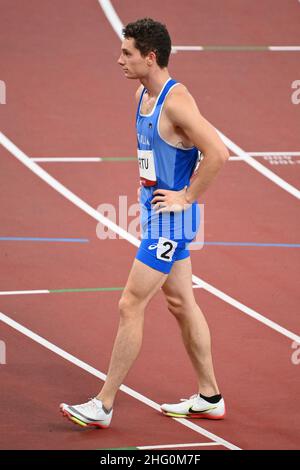 Alfredo Falcone - LaPresse 01/08/2021 Tokyo (Giappone) Sport i Giochi della XXXII Tokyo 2020 Olimpiadi Atletica nella foto:Filippo Tortu Foto Stock