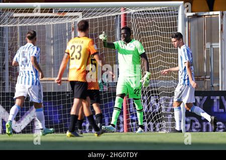 Alessandro Garofalo/LaPresse 14 agosto 2021 Benevento, Italia sport soccer Benevento vs Spal - Coppa Italia 2021/2022 - Stadio Ciro Vigorito nella foto: Foto Stock