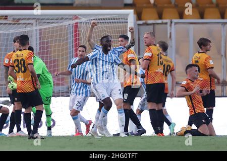 Alessandro Garofalo/LaPresse 14 agosto 2021 Benevento, Italia sport soccer Benevento vs Spal - Coppa Italia 2021/2022 - Stadio Ciro Vigorito nella foto: Foto Stock