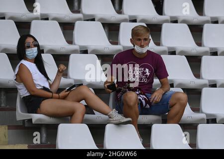 LaPresse - Fabio Ferrari 15 agosto 2021 Torino, Italia sport calcio ESCLUSIVO TORINO FC Torino FC vs Cremonese - Italia TIM Cup 2021/2022 -primo round- Stadio Olimpico Grande Torino. Nella foto: Torino FC suporters Foto Stock