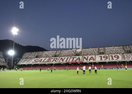 Alessandro Garofalo/LaPresse 16 agosto 2021 Salerno, Italia sport soccer Salernitana vs Reggina- Coppa Italia 2021/2022 - Stadio Arechi nella foto: Line up Foto Stock