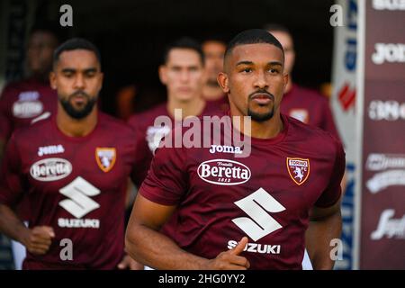 Marco Alpozzi/LaPresse 21 agosto 2021 Torino, Italia sport calcio ESCLUSIVO TORINO FC Torino vs Atalanta - Campionato Italiano Calcio League A TIM 2021/2022 - Stadio Olimpico Grande Torino. Nella foto: Gleison Bremer Foto Stock