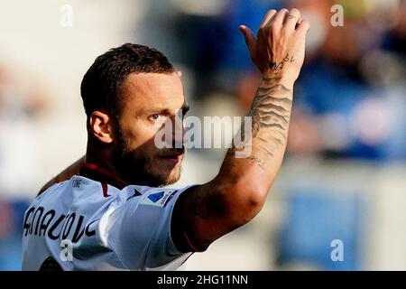 Spada/LaPresse Agosto 28 , 2021 -, Bergamo Sport, Calcio Atalanta vs Bologna - Campionato Italiano Serie A Calcio 2021/2022 - Stadio Gewis nella foto: marko arnautovic Foto Stock