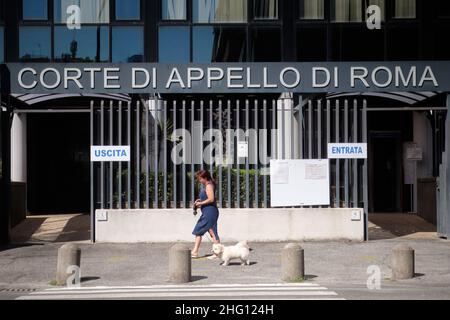 Mauro Scrobogna /LaPresse 29 agosto 2021  Roma, Italia Politica Giustizia - la Corte d'appello di Roma nella foto: La Corte d'appello di Roma Foto Stock