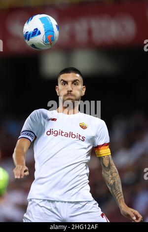 Alessandro Garofalo/LaPresse 29 agosto 2021 Salerno, Italia sport soccer Salernitana vs Roma - Campionato Italiano Calcio League A 2021/2022 - Stadio Arechi. Nella foto: Lorenzo Pellegrini (COME Roma) Foto Stock