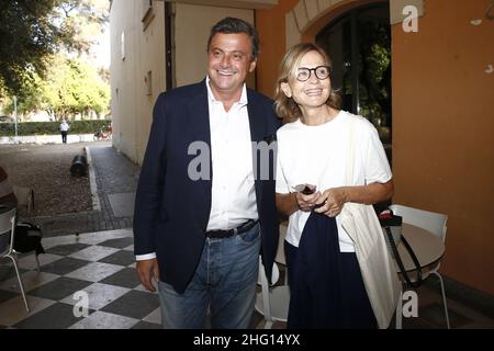 Cecilia Fabiano/ LaPresse Settembre 02 , 2021 Roma News : Presentazione del libro di Pier Luigi Battista nel Pic : Carlo Calenda , Francesca Comencini Foto Stock