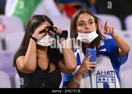 LaPresse - Fabio Ferrari Settembre, 02 2021 Firenze, Italia sport soccer Italia vs Bulgaria - Qatar World Cup Qualifiers - Stadio Artemio Franchi di Firenze nella foto: Tifosi Foto Stock