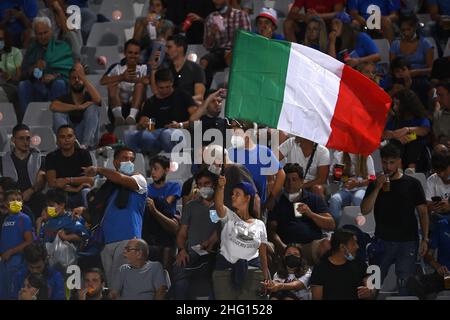 LaPresse - Fabio Ferrari Settembre, 02 2021 Firenze, Italia sport soccer Italia vs Bulgaria - Qatar World Cup Qualifiers - Stadio Artemio Franchi di Firenze nella foto: Tifosi Foto Stock