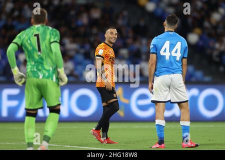 Alessandro Garofalo/LaPresse 06 settembre 2021 Napoli, Italia sport soccer Napoli vs Benevento - friendly - Diego Armando Maradona Stadium. Nella foto: Roberto Insigne (Benevento Calcio) Foto Stock