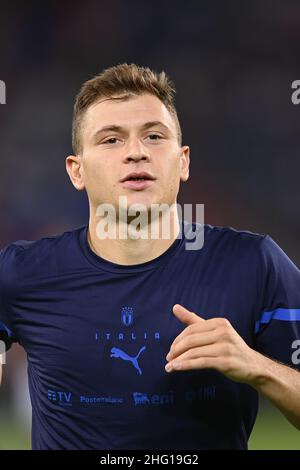 LaPresse - Fabio Ferrari Settembre, 05 2021 Basel, Svizzera sport soccer Italia vs Svizzera - Qatar World Cup Qualifiers - Stadio St. Jakob-Park di Basilea nella foto:Barella Foto Stock