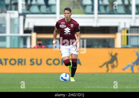 Claudio grassi/LaPresse 12 settembre 2021 - Torino, Italia Sport, Calcio Torino FC vs US Salernitana 1919 - Campionato Italiano Serie A 2021/2022 - Stadio Olimpico Grande Torino. Nella foto: SASA Lukic Foto Stock