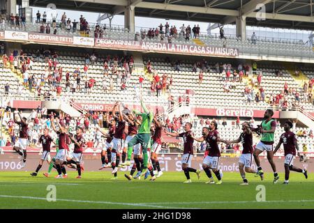 Claudio grassi/LaPresse 12 settembre 2021 - Torino, Italia Sport, Calcio Torino FC vs US Salernitana 1919 - Campionato Italiano Serie A 2021/2022 - Stadio Olimpico Grande Torino. Nella foto: Celebra Torino FC Foto Stock