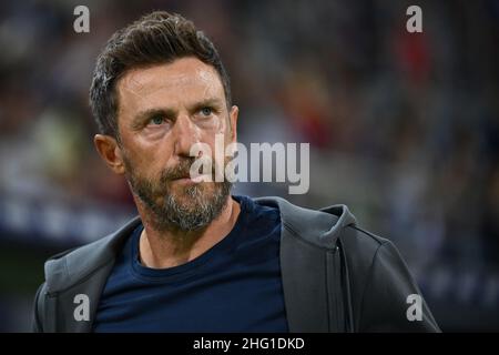 Massimo Paolone/LaPresse 13 settembre 2021 Bologna, Italia sport soccer Bologna vs Verona - Campionato Italiano Calcio League A TIM 2021/2022 - Stadio Renato Dall'Ara nella foto: Eusebio di Francesco (Hellas Verona FC) guarda avanti Foto Stock