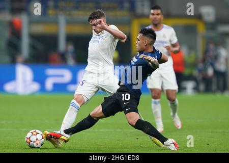 Spada/LaPresse Settembre 15 , 2021 - Milano, Italia Sport, Calcio Inter vs Real Madrid - UEFA Champions League 2021/2022 - palcoscenico di gruppo Stadio San Siro nella foto: Lautaro Martinez Foto Stock