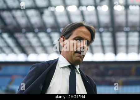 Spada/LaPresse Settembre 18 , 2021 - Milano,Italia Sport, Calcio Inter vs Bologna - Campionato Italiano Serie A 2021/2022 - Stadio San Siro nella foto: Simone Inzaghi Foto Stock