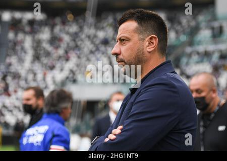 Marco Alpozzi/LaPresse 26 settembre 2021 Torino, Italia sport soccer Juventus Vs Sampdoria - Campionato Italiano Calcio League A TIM 2021/2022 - Stadio Allianz nella foto: Roberto D'Aversa (UC Sampdoria); Foto Stock