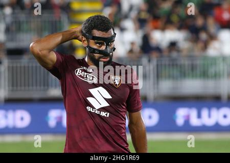 Paola Garbuio/LaPresse settembre 27 , 2021 Venezia, Italy sport soccer Venezia vs Torino -Campionato Italiano di Calcio League A TIM 2021/2022 - Stadio Penzo. Nella foto: Koffi Djidji Foto Stock