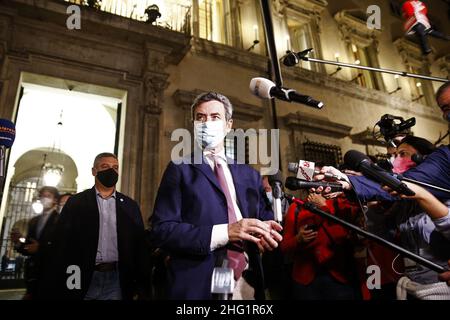 Cecilia Fabiano/ LaPresse 27 settembre 2021 Roma (Italia) News : incontro del primo Ministro con i sindacati nel Pic : Andrea Orlando Foto Stock