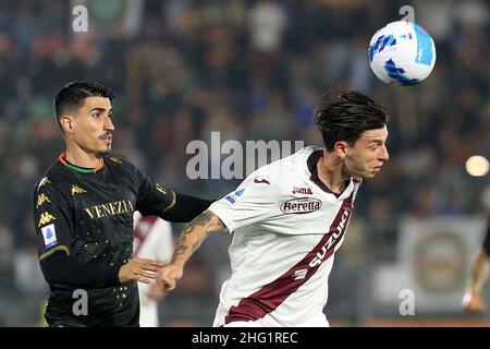 Paola Garbuio/LaPresse settembre 27 , 2021 Venezia, Italy sport soccer Venezia vs Torino -Campionato Italiano di Calcio League A TIM 2021/2022 - Stadio Penzo. Nella foto: baselli daniele Foto Stock