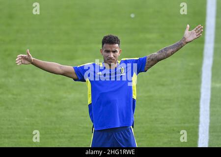 LaPresse - Fabio Ferrari 28 settembre 2021 Torino, Italia sport soccer sessione di allenamento della Juventus FC prima della partita Juventus FC vs Chelsea - UEFA Champions League 2021/2022 - fase di gruppo - Gruppo H - 2/6 - Stadio Allianz. Nella foto:Danilo Foto Stock