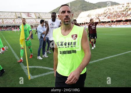 Alessandro Garofalo/LaPresse 02 ottobre 2021 Salerno, Italia sport soccer Salernitana vs Genova - Campionato Italiano Calcio League A 2021/2022 - Stadio Arechi. Nella foto: Franck Ribery (US Salernitana 1919); Foto Stock