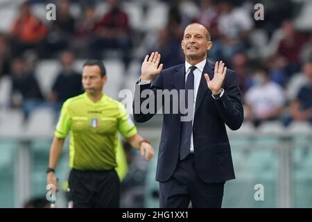 Spada/LaPresse Ottobre 02 , 2021 - Torino , Italia Sport, Calcio Torino vs Juventus - Campionato Italiano Serie A Calcio 2021/2022 - Grande Stadio Torino. Nella foto: Massimiliano Allegri (Juventus F.C.); Foto Stock