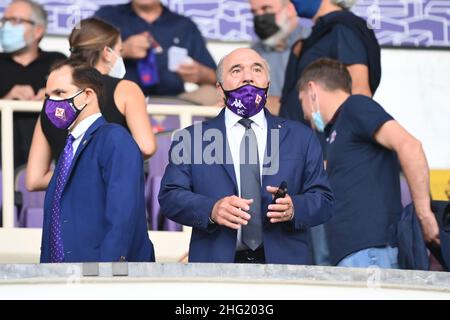 Foto Alfredo Falcone / LaPresse 03 Ottobre 2021 Firenze, Italia Sport Calcio Fiorentina - Napoli - Campionato di Calcio Serie A 2021/2022 - Stadio Artemio Franchi di Firenze nella foto: Commisso Foto Alfredo Falcone / LaPresse 03 ottobre 2021 Firenze, Italia Sport Soccer Fiorentina - Napoli - Campionato Italiano di Calcio Lega A 2021/2022 - Stadio Artemio Franchi di Firenze nella foto: Commisso Foto Stock