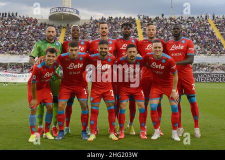 Foto Alfredo Falcone / LaPresse 03 Ottobre 2021 Firenze, Italia Sport Calcio Fiorentina - Napoli - Campionato di Calcio Serie A 2021/2022 - Stadio Artemio Franchi di Firenze nella foto: napoli Foto Alfredo Falcone / LaPresse 03 ottobre 2021 Firenze, Italia Sport Soccer Fiorentina - Napoli - Campionato Italiano di Calcio Lega A 2021/2022 - Stadio Artemio Franchi di Firenze nella foto: napoli Foto Stock