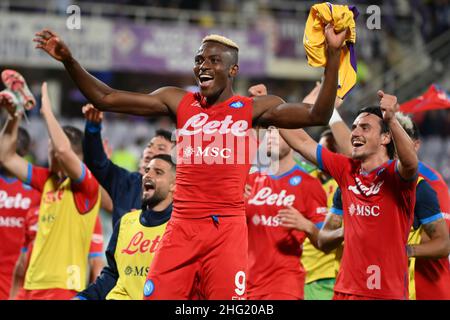 Foto Alfredo Falcone / LaPresse03 Ottobre 2021 Firenze, ItaliaSport CalcioFiorentina - Napoli - Campionato di Calcio Serie A 2021/2022 - Stadio Artemio Franchi di FirenzeNella foto: OsimhenPhoto Alfredo Falcone / LaPresseOttobre 03, 2021 Firenze, ItalySport SoccerFiorentina - Napoli - Campionato Italiano di Calcio Lega A 2021/2022 - Stadio Artemio Franchi di FlorenceIn la foto: Osimhen Foto Stock