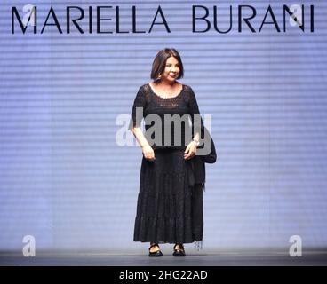 Mariella Burani in passerella durante la sua collezione Primavera/Estate 2008/2009 durante la settimana della Moda di Milano. *** Didascalia locale *** Foto Stock