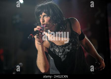 Cantante di Negrita Paolo Bruni al Concerto Coca-Cola Live@MTV The Summer Song a Roma Foto Stock