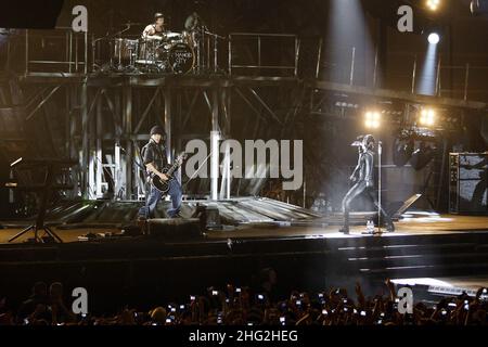 Il Tokio Hotel si esibirà durante il tour "Welcome to Humanoid City", Padova Italia. Foto Stock