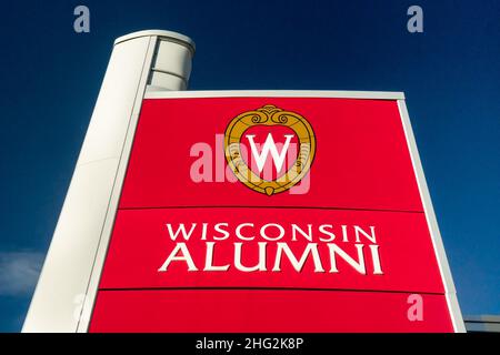 MADISON, WI, USA - 18 GIUGNO 2021 - Wisconsin Alumni Center nel campus della University of Wisconsin. Foto Stock