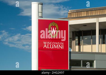 MADISON, WI, USA - 18 GIUGNO 2021 - Wisconsin Alumni Center nel campus della University of Wisconsin. Foto Stock