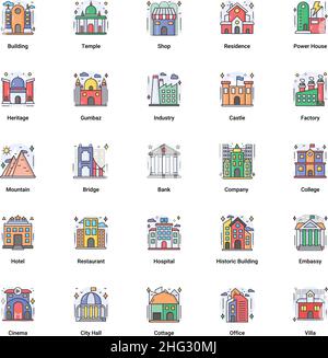 Immobiliare di edifici Illustrazione Vettoriale
