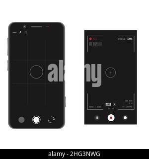 Smartphone con applicazione sovrapposizione fotocamera Illustrazione Vettoriale