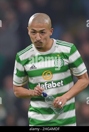 Glasgow, Scozia, 17th gennaio 2022. Daizen Maeda di Celtic durante la partita della Scottish Premier League al Celtic Park, Glasgow. Il credito dell'immagine dovrebbe leggere: Neil Hanna / Sportimage Foto Stock