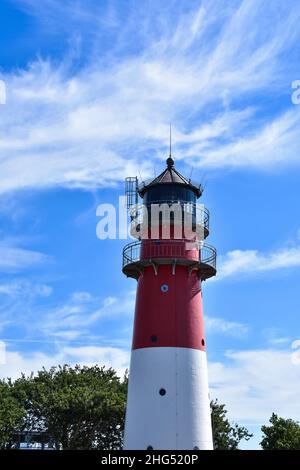 Il faro nel porto di Büsum Foto Stock