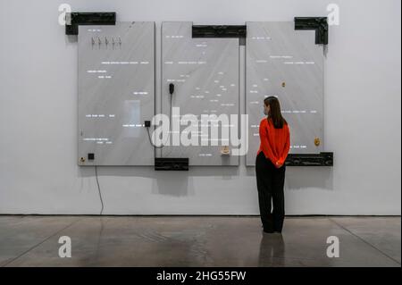 Londra, Regno Unito. 18th Jan 2022. Paesaggio leggibile, 2019 - Wang Gongxin - tra una nuova mostra in corso dal 19 gennaio al 26 febbraio 2022 al White Cube, Mason's Yard. Credit: Guy Bell/Alamy Live News Foto Stock