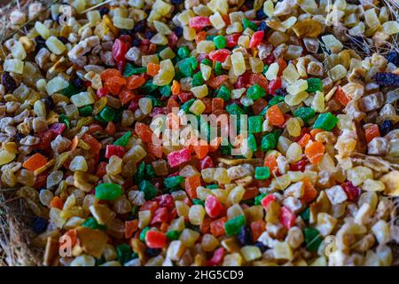 Dolci nazionali georgiani, dessert e frutta secca Foto Stock