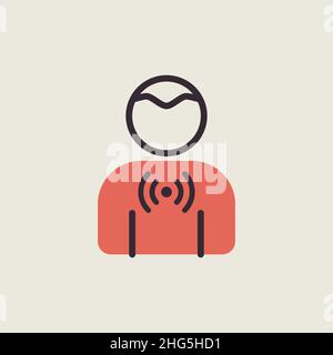 Nuovi sintomi di Coronavirus mal di gola vettore icona. Segno medico. Simbolo grafico per la progettazione di siti Web medici e applicazioni, logo, app, interfaccia utente Illustrazione Vettoriale