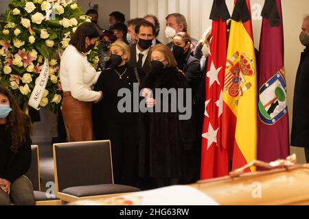 Durante la sepoltura di Francisco Gatto a Madrid su Tueday, 18 Gennaio 2022 Credit: CORDON PRESS/Alamy Live News Foto Stock