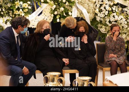 Durante la sepoltura di Francisco Gatto a Madrid su Tueday, 18 Gennaio 2022 Credit: CORDON PRESS/Alamy Live News Foto Stock