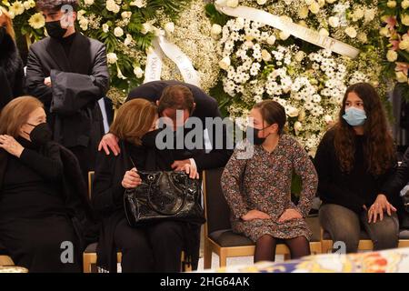 Durante la sepoltura di Francisco Gatto a Madrid su Tueday, 18 Gennaio 2022 Credit: CORDON PRESS/Alamy Live News Foto Stock