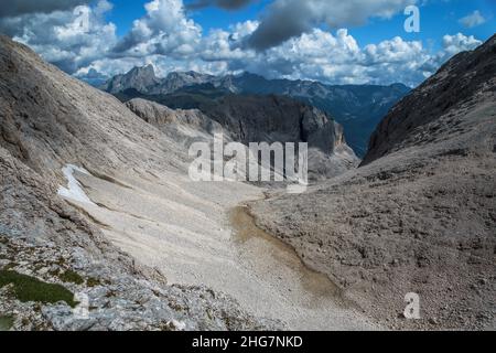 Passo Principe in Val Catinaccio Dolomite e Antermoia, Trentino Foto Stock