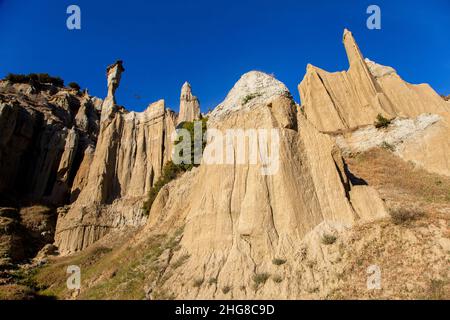 Modelli di roccia vulcanica nel distretto di Kula di Manisa Foto Stock